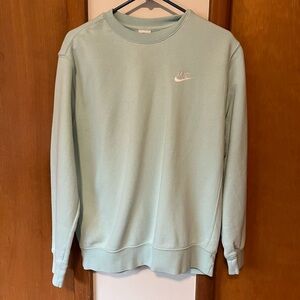 Nike Men's Mint Green Fleece Crew Sweatshirt- Size M.
